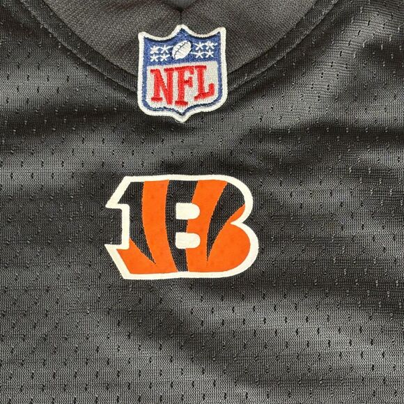 Cincinnati Bengals Jersey Mens 2XL Black Orange NFL Football Blank Mesh V Neck - Picture 5 of 11